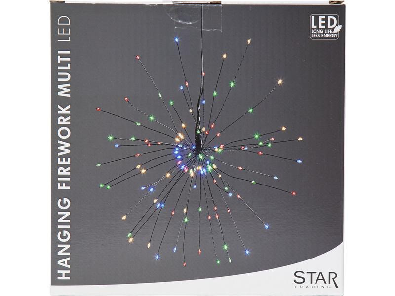 Star Trading LED-Dekoration Firework 120 LED bunt, 26 cm, indoor