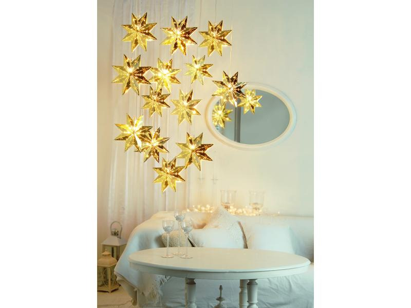 Star Trading LED-Stern Classic 28 cm, Metall, Messing