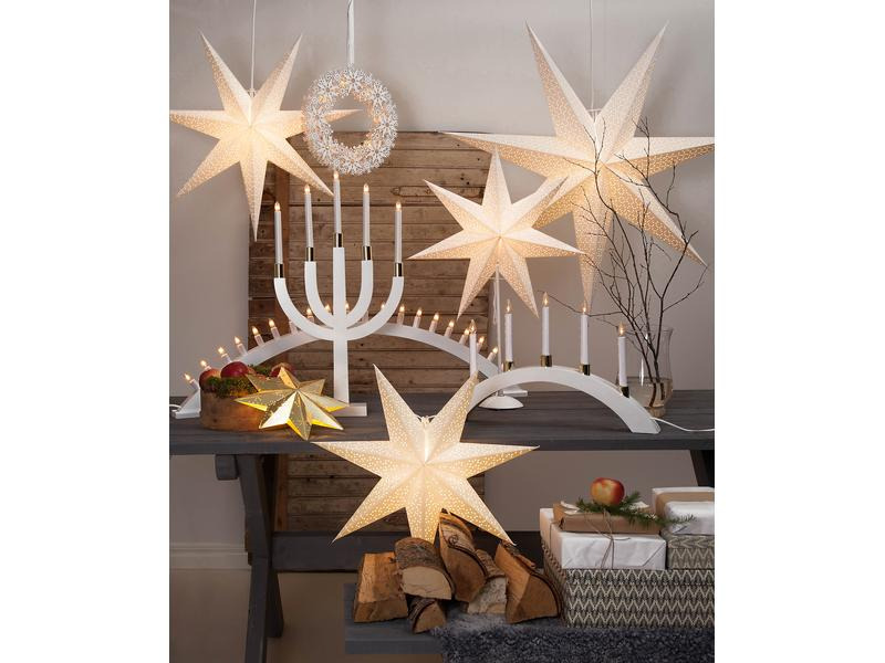 Star Trading LED-Stern Classic 28 cm, Metall, Messing