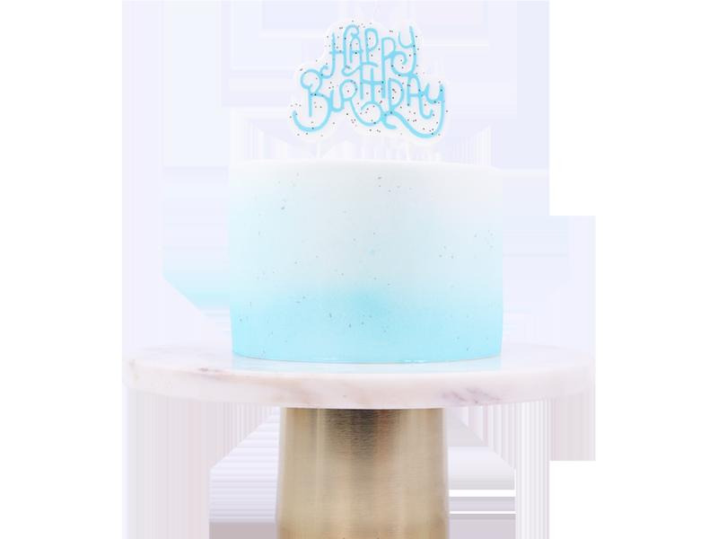 PME Kerze Happy Birthday Blau/Weiss, 1 Stück