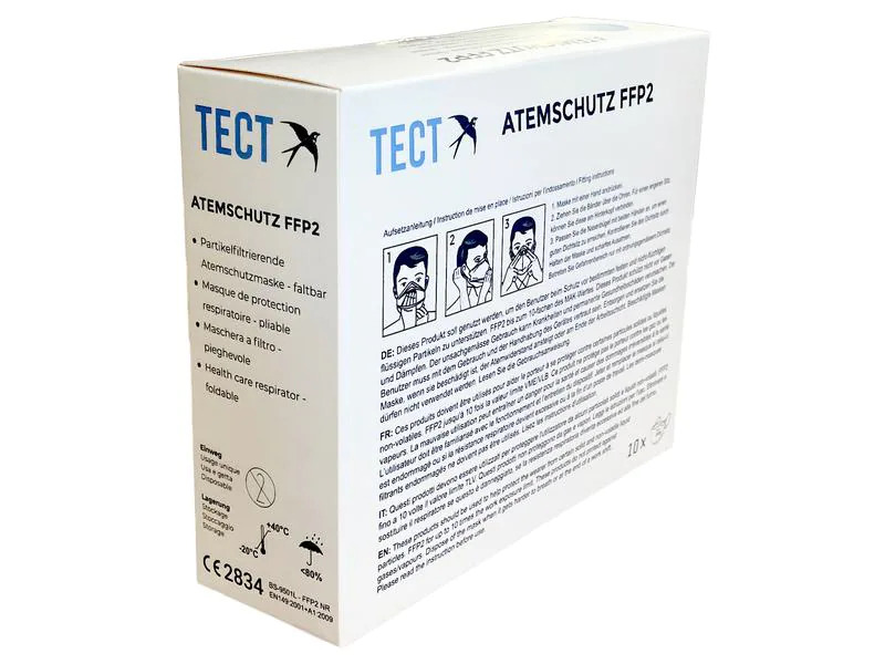 TECT Atemschutzmaske FFP2, 10 Stück