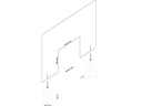 Diverse Schutzwand Version 3,  100 x 67 x 0.4 cm