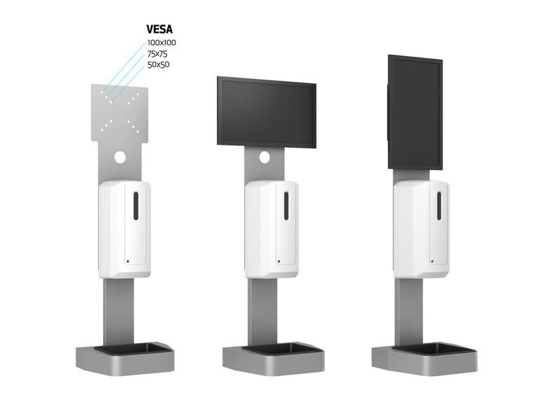 Multibrackets Desinfektionsmittelständer Hygienebox Tisch weiss / 9639