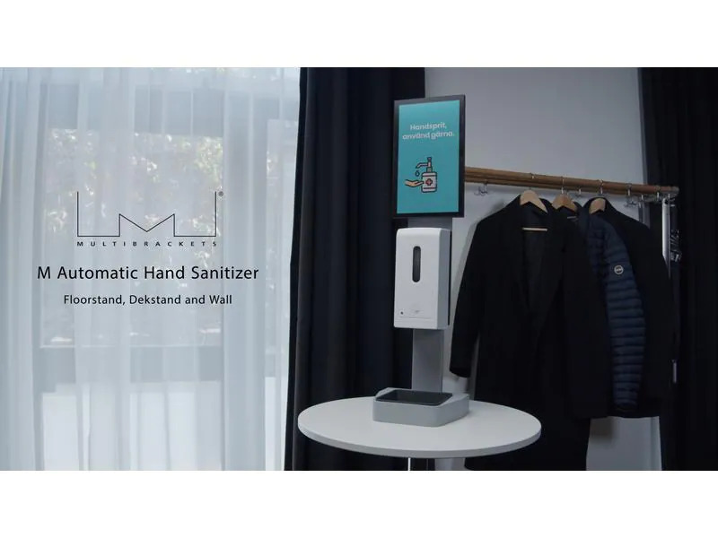 Multibrackets Desinfektionsmittelständer Hygienebox Tisch weiss / 9639