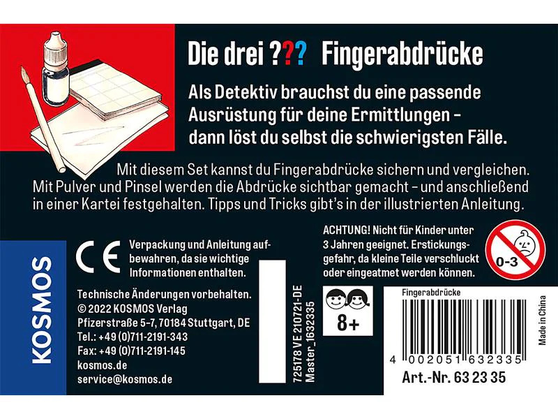 Kosmos Detektivausrüstung Die drei ??? Fingerabdrücke
