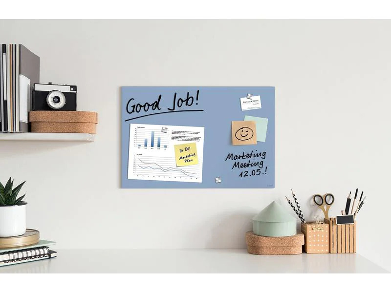 Sigel Glassboard magnetisch 600x400 Pastellfarbig Blau