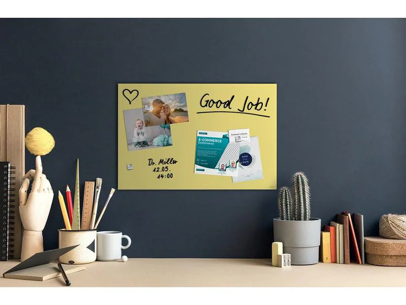 Sigel Glassboard magnetisch 600x400 Pastellfarbig Gelb