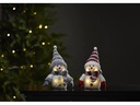 Star Trading Weihnachtsfigur LED Schneeman 25 cm grau