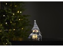 Star Trading Weihnachtsfigur LED Schneeman 25 cm grau