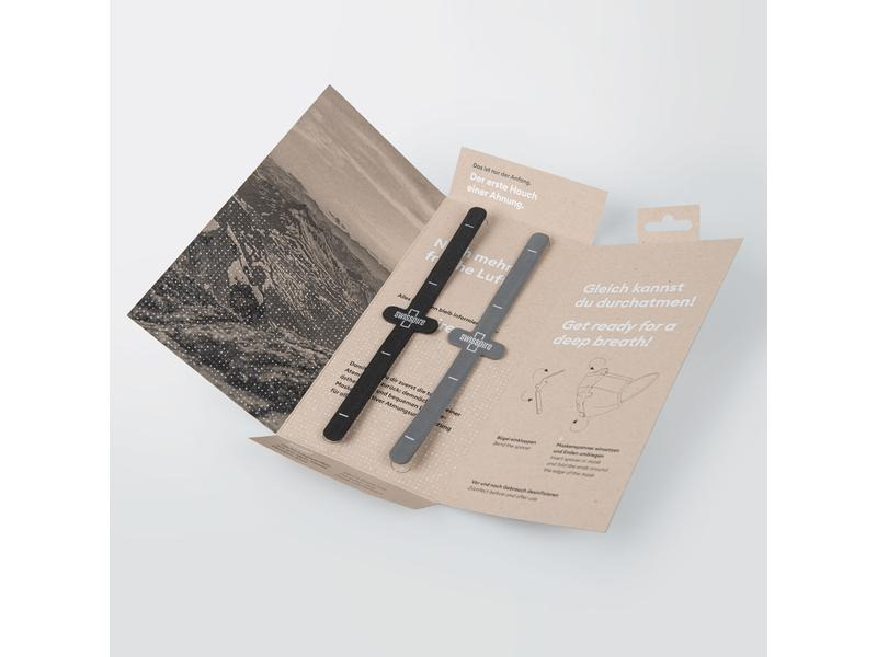 SWISSPIRE Maskenband Spacer Schwarz &amp; Grau, 2 Stück