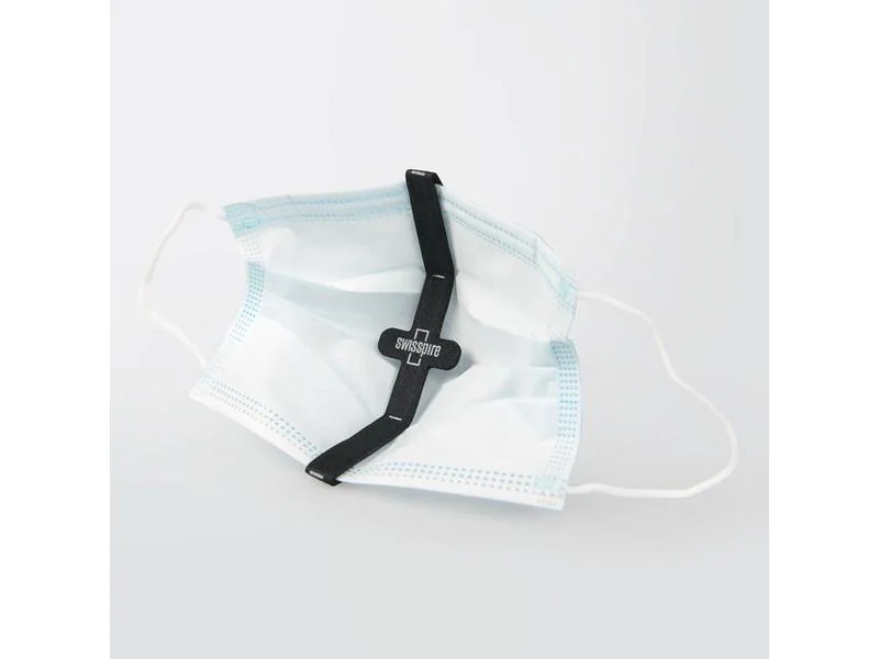 SWISSPIRE Maskenband Spacer Schwarz &amp; Grau, 2 Stück