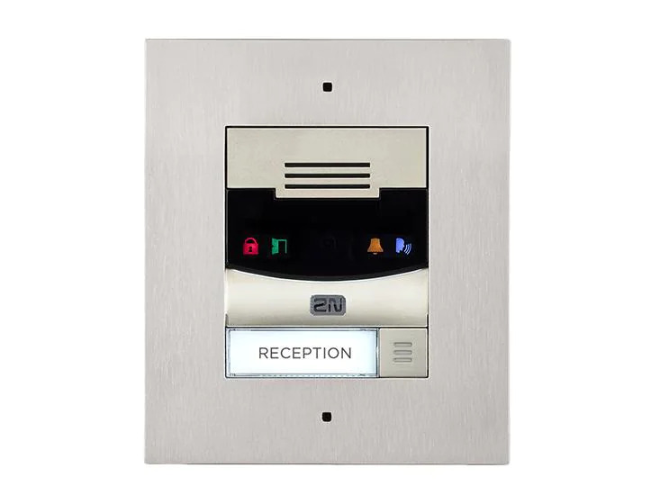 2N IP Türstation IP Solo ohne Kamera, Wandeinbau, silber