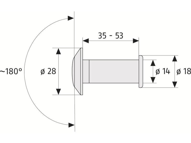 Abus Türspion 2203 S Silber