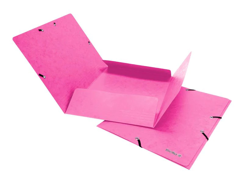 Biella Gummibandmappe A4 Karton, Rosa