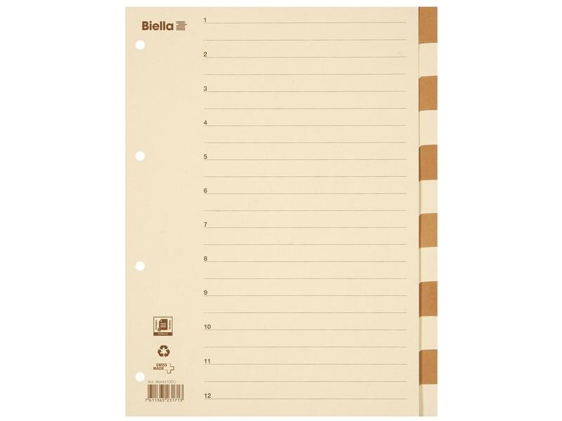 Biella Register Blanko, A4, 1-12