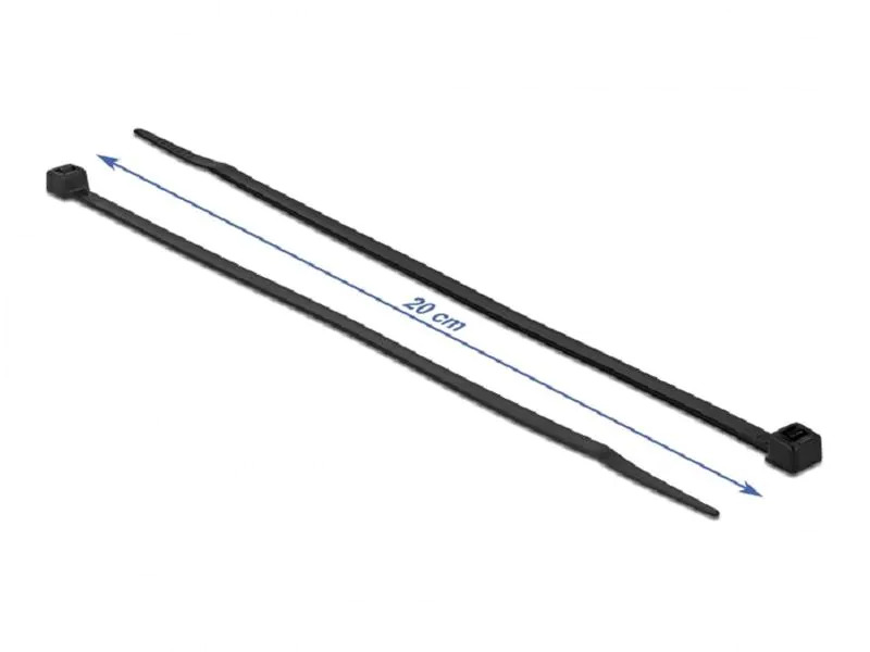 Delock Kabelbinder Schwarz 100 mm x 2.5 mm, 100 Stück