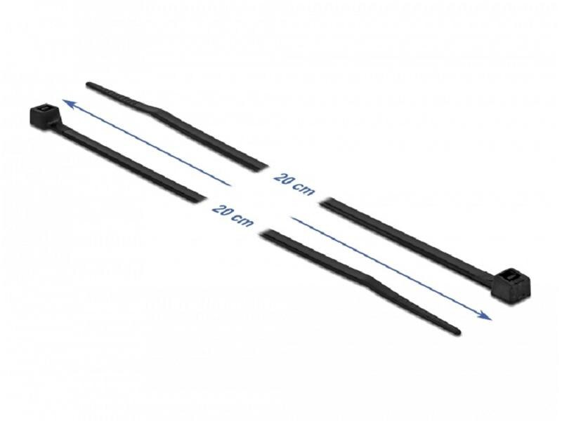 Delock Kabelbinder Schwarz 100 mm x 2.5 mm, 100 Stück