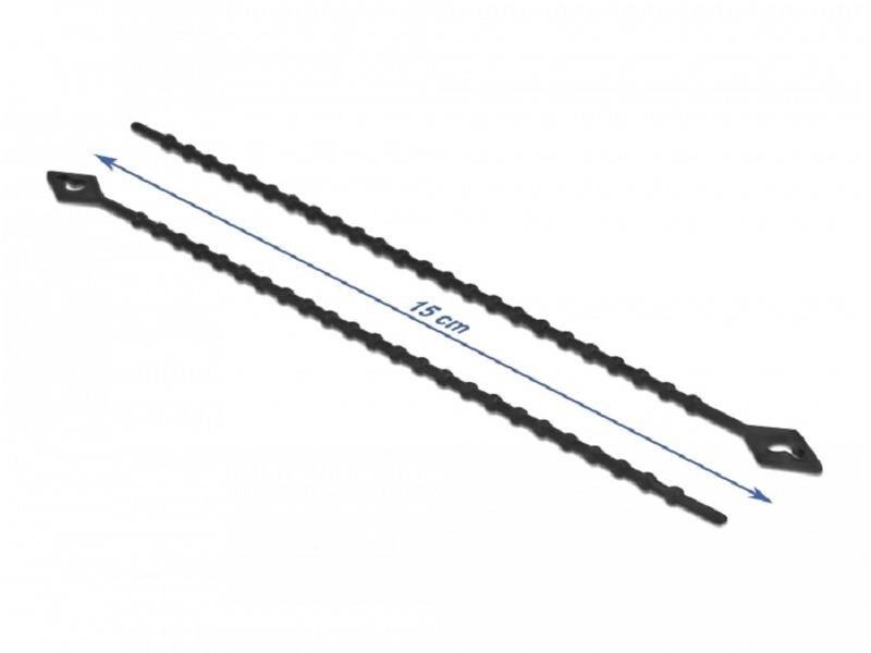 Delock Kabelbinder Schwarz 150 mm x 2.4 mm, 100 Stück