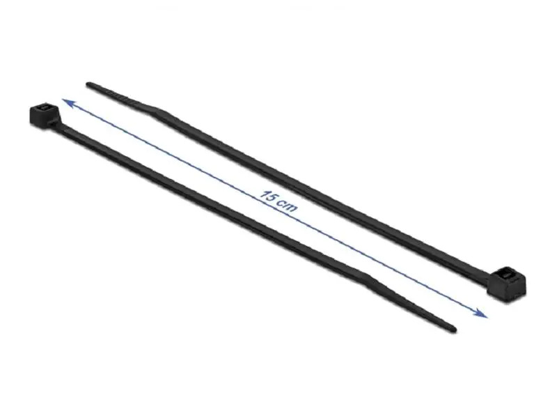 Delock Kabelbinder Schwarz 150 mm x 3.6 mm, 100 Stück