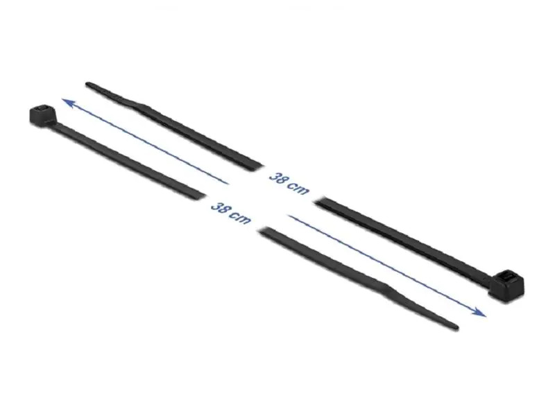 Delock Kabelbinder Schwarz 380 mm x 4.8 mm, 100 Stück