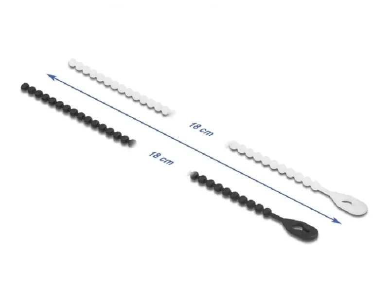 Delock Kabelbinder Schwarz/Weiss 180 mm x 3.6 mm, 100 Stück