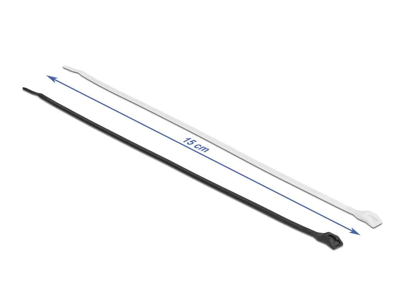 Delock Kabelbinder mit flachem Kopf Mehrfarbig 150 mm x 3.6 mm