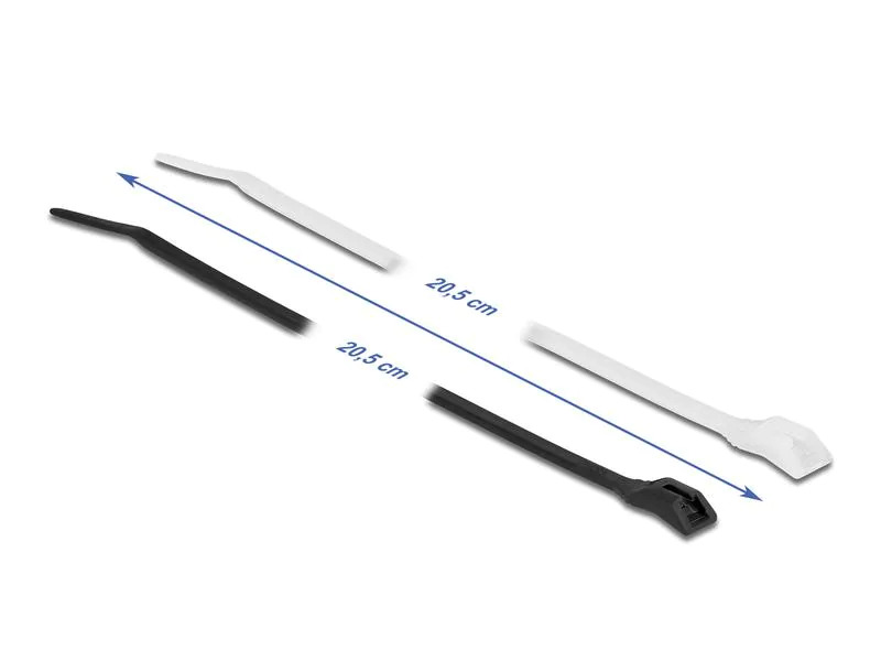 Delock Kabelbinder mit flachem Kopf Mehrfarbig 205 mm x 2.5 mm