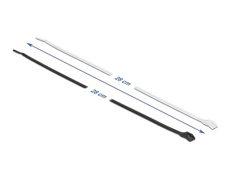 Delock Kabelbinder mit flachem Kopf Mehrfarbig 280 mm x 3.6 mm