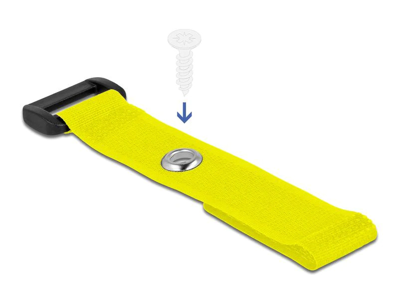 Delock Klettkabelbinder Gelb 150 mm x 20 mm 5 Stück