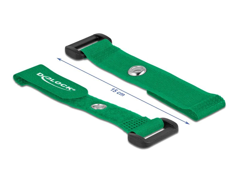 Delock Klettkabelbinder Grün 150 mm x 20 mm 5 Stück