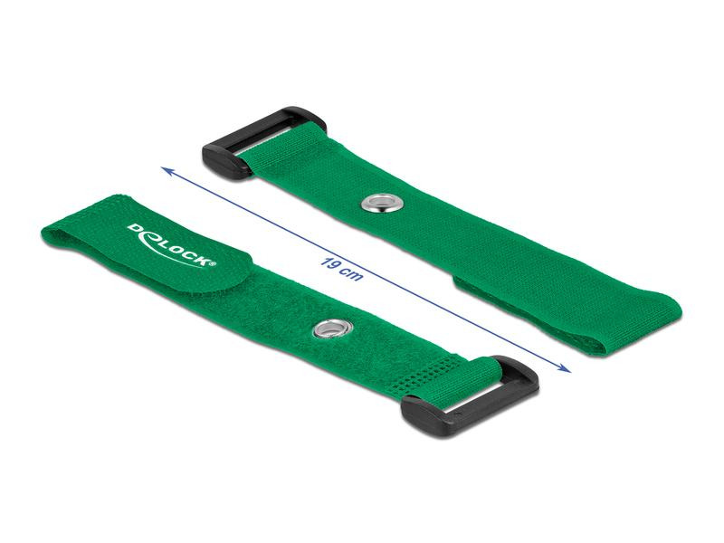 Delock Klettkabelbinder Grün 190 mm x 25 mm 5 Stück