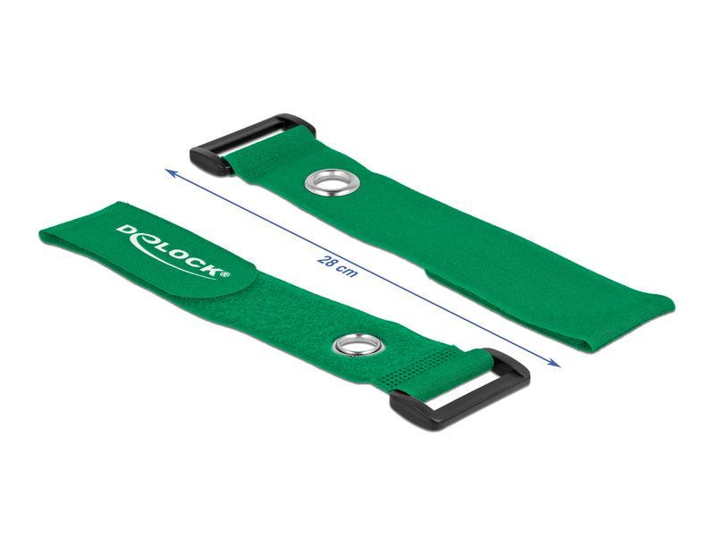 Delock Klettkabelbinder Grün 280 mm x 38 mm 3 Stück