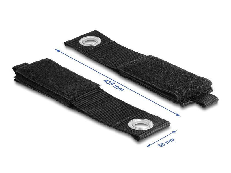 Delock Klettkabelbinder Schwarz 435 mm x 50 mm