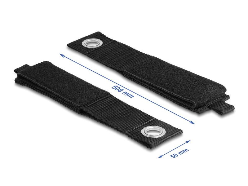 Delock Klettkabelbinder Schwarz 508 mm x 50 mm