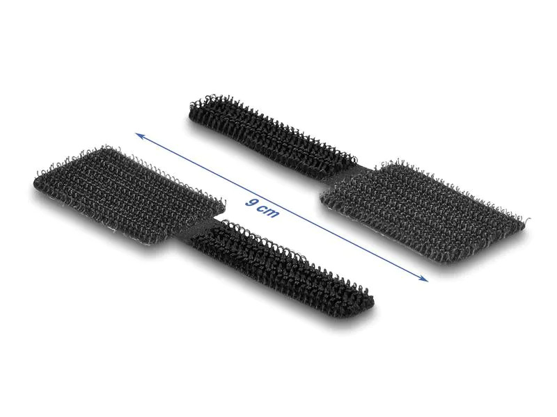 Delock Klettkabelbinder selbstklebend Schwarz 90 mm x 24 mm
