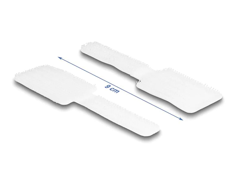 Delock Klettkabelbinder selbstklebend Weiss 90 mm x 24 mm