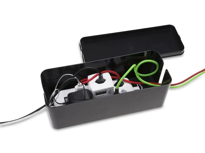 Max Hauri Kabelbox gross Schwarz
