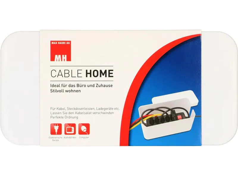 Max Hauri Kabelbox mit Multi-Switch Steckerleiste 5x T13 Weiss
