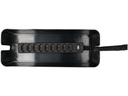 Max Hauri Kabelbox mit Steckerleiste 9x T13 Schwarz