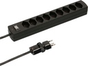 Max Hauri Kabelbox mit Steckerleiste 9x T13 Schwarz