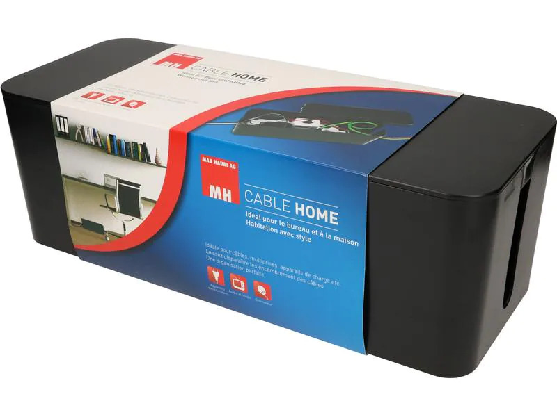 Max Hauri Kabelbox mit Steckerleiste 9x T13 Schwarz