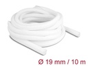Delock Geflechtschlauch Selbstschliessend 10 m x 19 mm Weiss