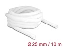 Delock Geflechtschlauch Selbstschliessend 10 m x 25 mm Weiss