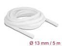 Delock Geflechtschlauch Selbstschliessend 5 m x 13 mm Weiss