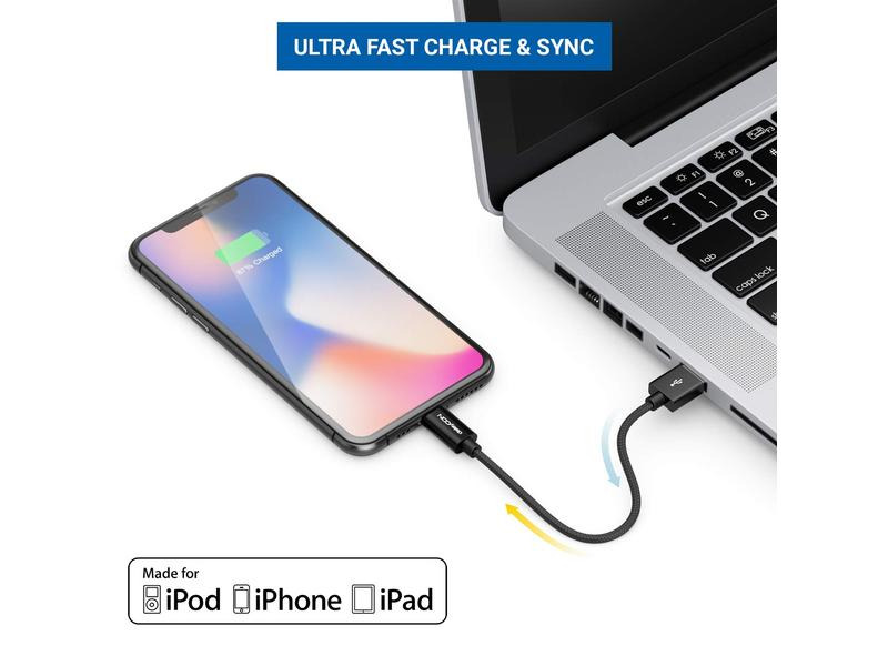 deleyCON USB 2.0-Kabel USB A - Lightning 0.15 m