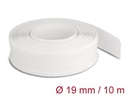 Delock Geflechtschlauch mit Klettverschluss 10 m x 19 mm Weiss