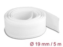 Delock Geflechtschlauch mit Klettverschluss 5 m x 19 mm Weiss