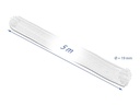 Delock Geflechtschlauch mit Klettverschluss 5 m x 19 mm Weiss