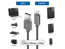 deleyCON USB 2.0-Kabel USB A - Lightning 0.5 m