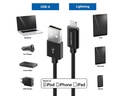 deleyCON USB 2.0-Kabel USB A - Lightning 1 m